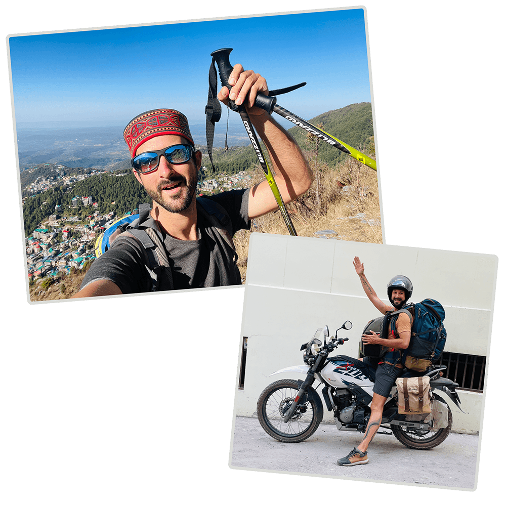 Julien en Inde : trek dans les montagnes de Dharamsala et voyage à moto